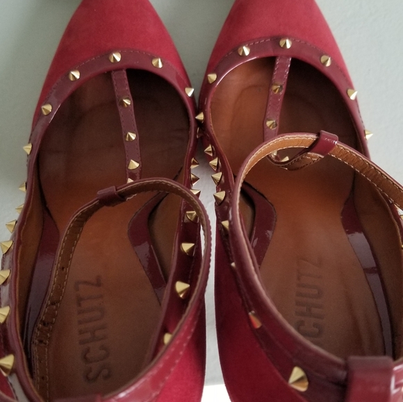 All leather Schutz studded heels - Picture 8 of 15